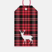 クリスマススコティッシュレッドタータンチェック格子模様 ギフトタグ (裏面)