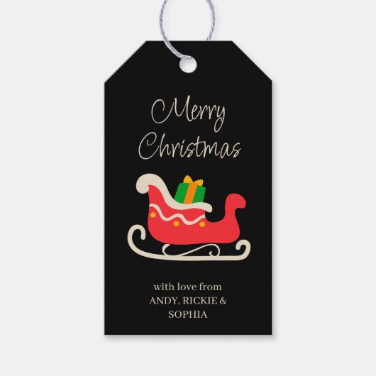 クリスマスススイパーソナライズされたホリデーギフトラベル ギフトタグ (正面)