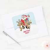 クリスマスススススクエアステッカーズサンタクロース スクエアシール (封筒)