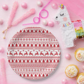 クリスマスススススススカンジナビアクラシックパターン ペーパープレート (パーティー)