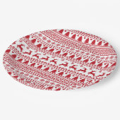 クリスマスススススススカンジナビアクラシックパターン ペーパープレート (アングル)