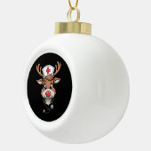 クリスマスススススススクラブトップトインデナーゴム手袋ナース セラミックボールオーナメント (右)