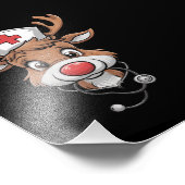 クリスマスススススススクラブトップトインデナーゴム手袋ナース フォトプリント            (角)