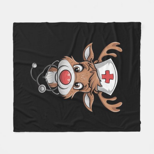 クリスマスススススススクラブトップトインデナーゴム手袋ナース フリースブランケット (正面(横))