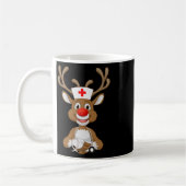 クリスマスススススススクラブトップトナカイのスクラブゴム手袋 コーヒーマグカップ (左)