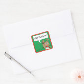 クリスマスススススススススステッカーの個人設定 スクエアシール (封筒)