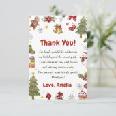 クリスマススススススヌワンの誕生日パーティー サンキューカード (スタンド正面)