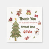 クリスマススススススヌワンの誕生日パーティー スタンダードカクテルナプキン (正面)