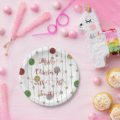 クリスマススススススパークリーオーナメント ペーパープレート (パーティー)