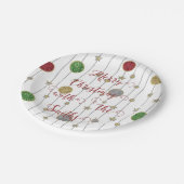 クリスマススススススパークリーオーナメント ペーパープレート (アングル)
