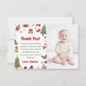 クリスマスススススヌワンの誕生日パーティーの写真 サンキューカード (正面)