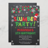 クリスマススススランバーパーティの招待状 招待状 (正面/裏面)