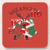 クリスマススタイリッシュのサンタアイディア コースター (正面)