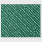 クリスマススタイリッシュのモダン暗緑色のプレゼント ラッピングペーパー (フラット)