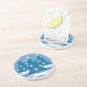 クリスマススタイリッシュコースターブルークリスマスツリーギフト コースター (側面)