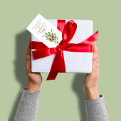 クリスマススタイリッシュミスタントー赤と緑 ギフトタグ