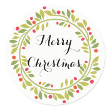 クリスマススタイリッシュリースシール