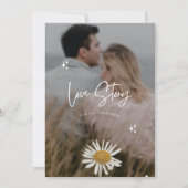 クリスマススタイリッシュ |おもしろいミニマルカップルのフォトメタル 招待状 (正面)