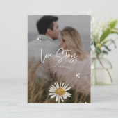 クリスマススタイリッシュ |おもしろいミニマルカップルのフォトメタル 招待状 (スタンド正面)