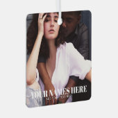 クリスマススタイリッシュ |カップルミニマルの写真 メタルオーナメント (正面右)