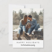 クリスマススタイリッシュ |モダントレンディーミニマル写真 シーズンカード (正面)