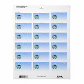 クリスマススタイル微笑みシカゴ国旗 ラベル (フルシート)