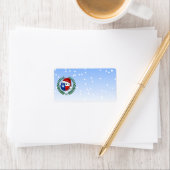 クリスマススタイル笑顔テキサス州国旗 ラベル (インサイチュ)