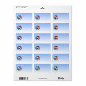 クリスマススタイル笑顔テキサス州国旗 ラベル (フルシート)