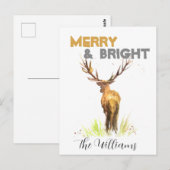 クリスマススタグディアラスティックシックな水のメリー色 ポストカード (正面/裏面)