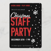 クリスマススタッフのパーティー 招待状 (正面)