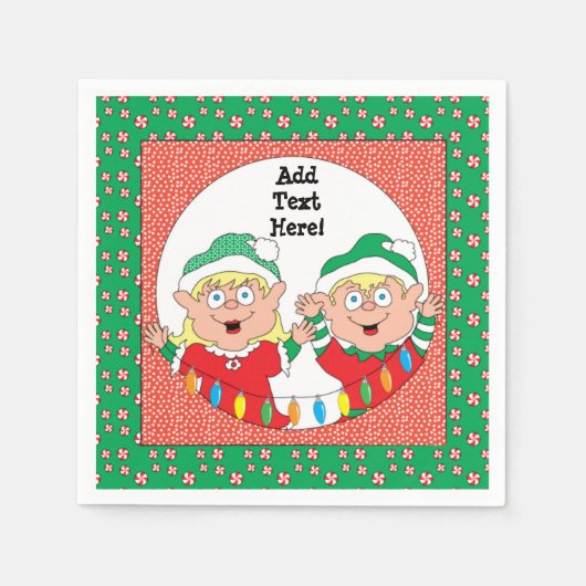 クリスマススタンダードカクテルナプキン スタンダードカクテルナプキン (正面)