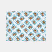 クリスマススタンダードプードル フリースブランケット (正面(横))