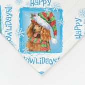 クリスマススタンダードプードル フリースブランケット (角)