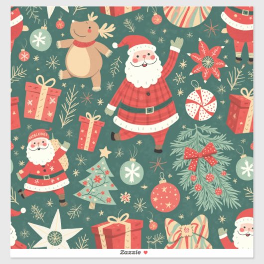 クリスマススタンプとラベル シール (シート)