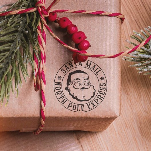 クリスマススタンプ特別配達サンタクロース切手 セルフインキングスタンプ