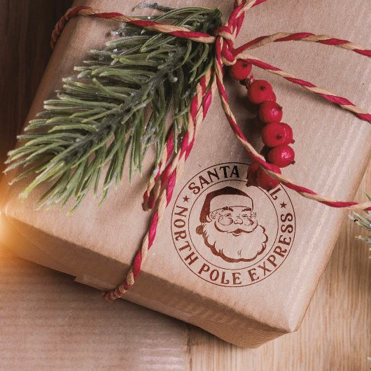 クリスマススタンプ特別配達サンタクロース切手 セルフインキングスタンプ