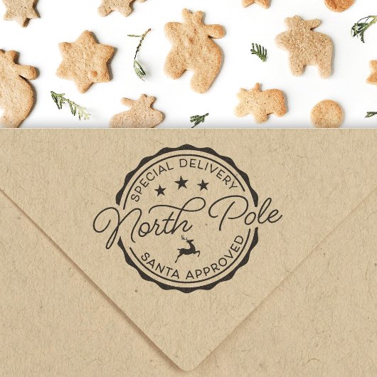 クリスマススタンプ特別配達サンタクロース切手 セルフインキングスタンプ