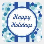 クリスマススタンプ（青） スクエアシール (正面)