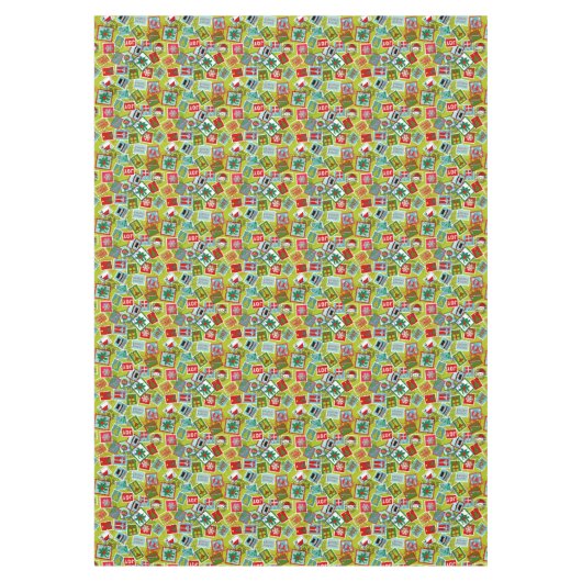 クリスマススタンプlクリスマス テーブルクロス (正面)