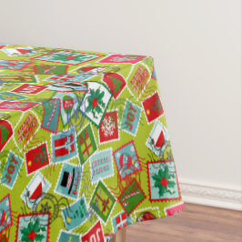 クリスマススタンプlクリスマス テーブルクロス