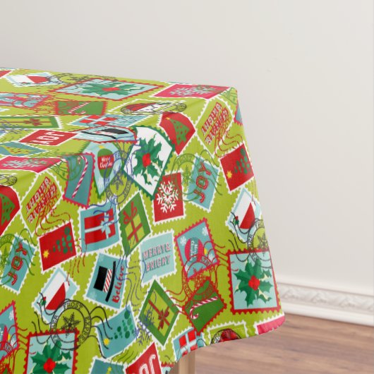 クリスマススタンプlクリスマス テーブルクロス (インサイチュ)