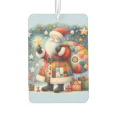 クリスマススターとキルティングパッチワークサンタ カーエアーフレッシュナー (裏面)