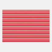 クリスマススターとストライプのラッピング紙セット ラッピングペーパーシート (正面2)