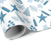 クリスマススターと木 ラッピングペーパー (ロールコーナー)