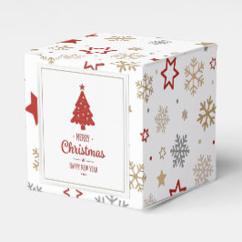 クリスマススターと雪片パターン フェイバーボックス