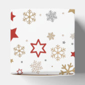 クリスマススターと雪片パターン フェイバーボックス (上部)