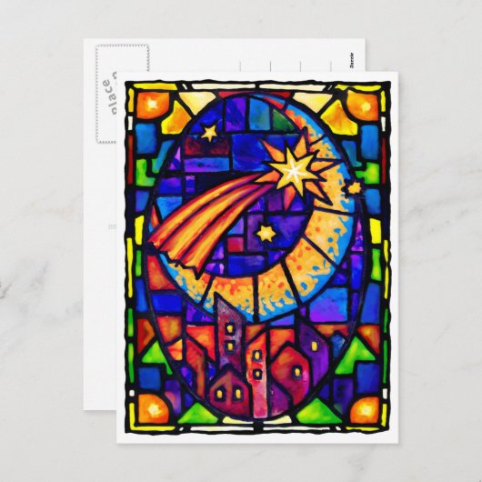 クリスマススターのはがき シーズンポストカード (正面/裏面)