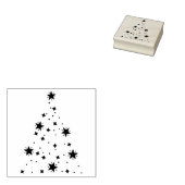 クリスマススターのツリースタンプ ラバースタンプ (押印)