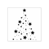 クリスマススターのツリースタンプ ラバースタンプ (インプリント)