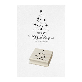 クリスマススターのツリースタンプ ラバースタンプ